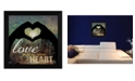 Trendy Decor 4U Love with all Your Heart By Marla Rae, Printed Wall Art, Ready to hang, Black Frame, 14" x 14"
